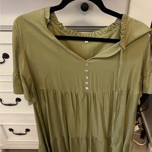 Olive Green Women's Dress Large